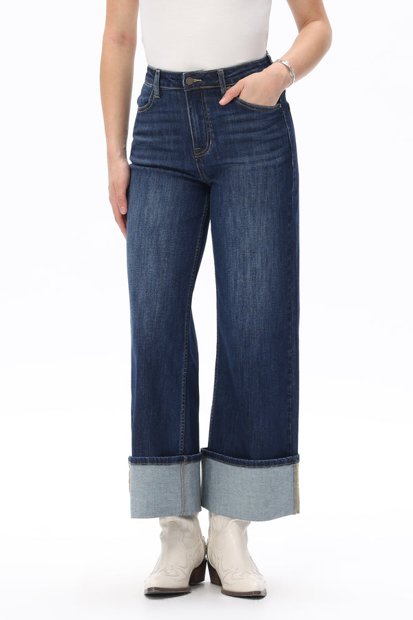 Tailored Wide Leg Jeans