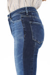 Iconic Two-Tone Flare Jeans
