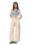 Bohemian Paisley Barrel Jeans