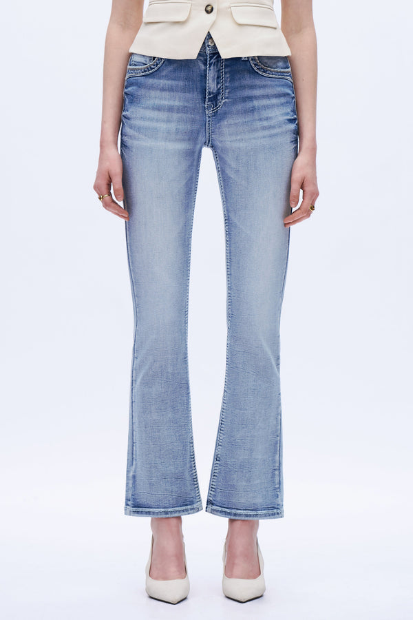 Angel-Winged Cross Bootcut Jeans