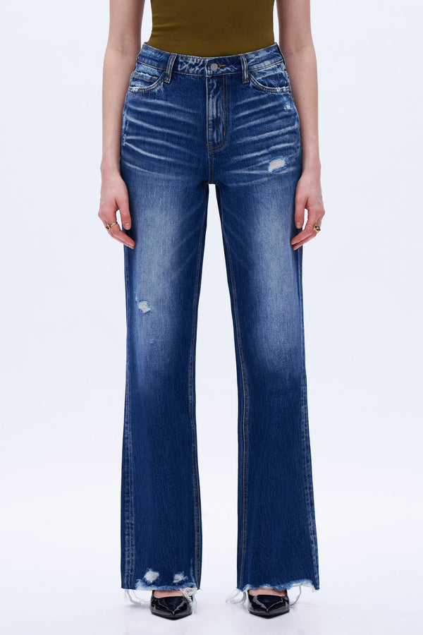 Edgy Wide Leg Jeans