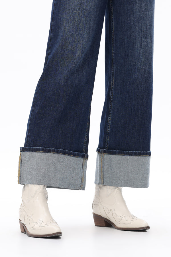 Tailored Wide Leg Jeans