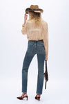 Retro-Luxe Slim Straight Jeans