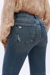 Retro-Luxe Slim Straight Jeans