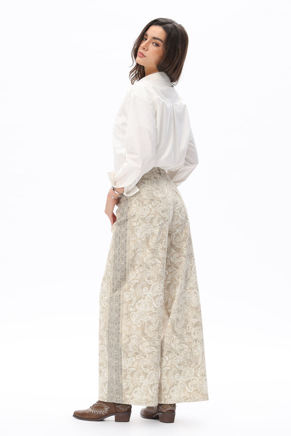 Bohemian Paisley Barrel Jeans