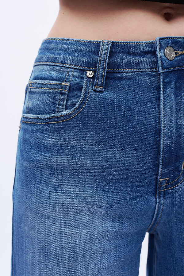 Trendy Distressed Wide Leg Jeans