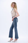 Raw-Hem Kick Flare Jeans