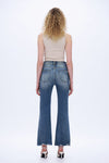 Raw-Hem Kick Flare Jeans