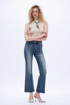 Raw-Hem Kick Flare Jeans