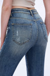 Raw-Hem Kick Flare Jeans