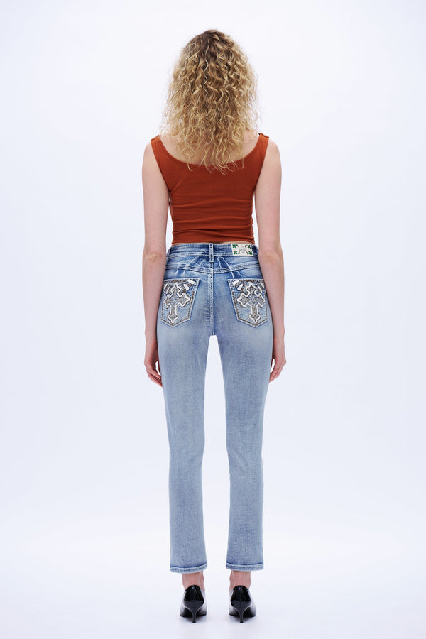 Western-Inspired Straight Jeans