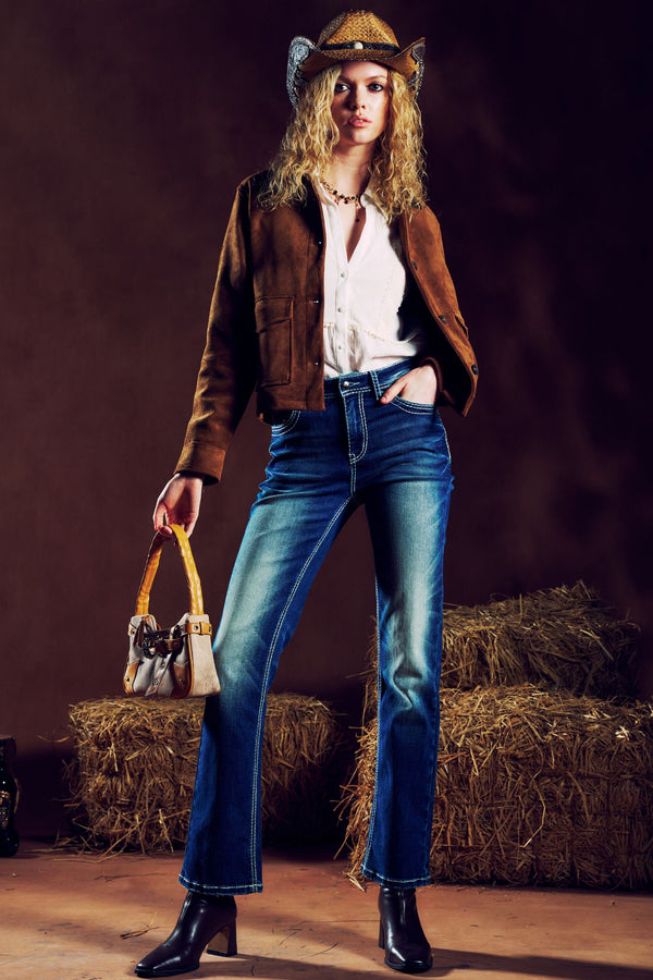 Desert Cactus Bootcut Jeans