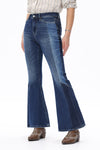 Iconic Two-Tone Flare Jeans