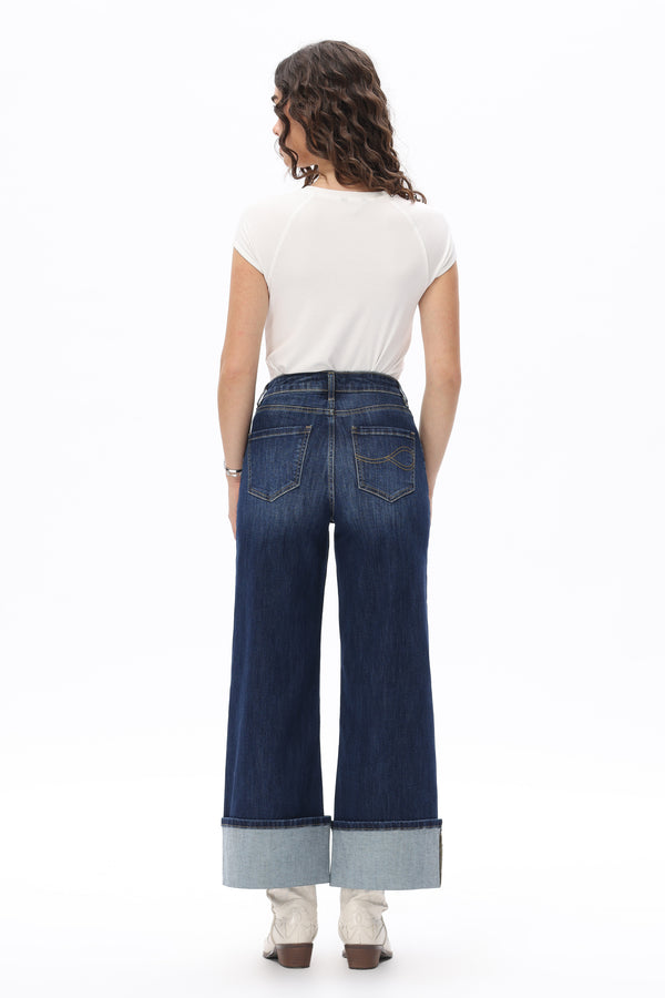 Tailored Wide Leg Jeans