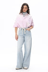 Breezy Rope-Tie Wide Leg Jeans