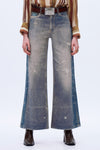 Patchwork Wide Leg Jeans