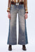 Patchwork Wide Leg Jeans