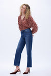 Distressed Edgy Straight Jeans