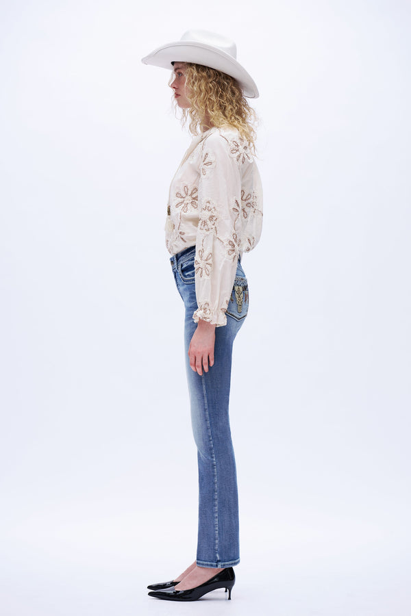 Western-Chic Bootcut Jeans