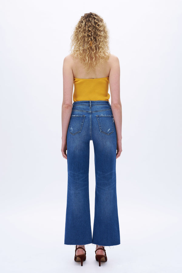 Effortless Distressed Straight Jeans