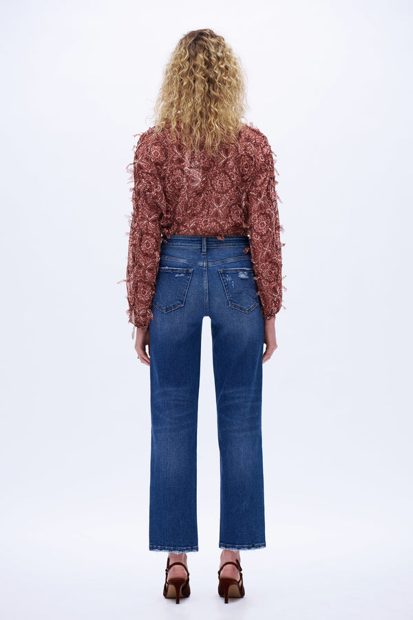 Distressed Edgy Straight Jeans