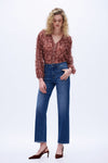Distressed Edgy Straight Jeans