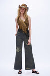 Bold Leopard Wide Leg Jeans