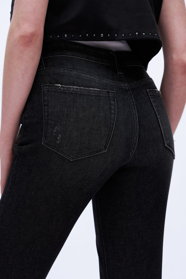 Edgy Dark Straight Jeans