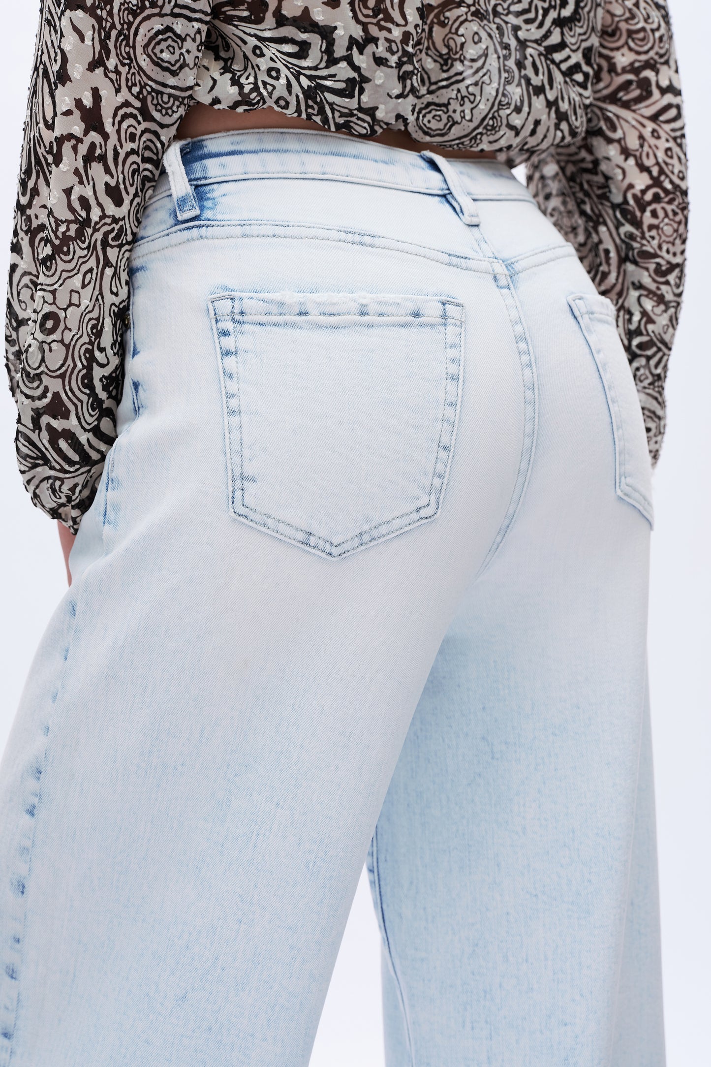 High Rise Denim Jeans DEW8013 Light Blue