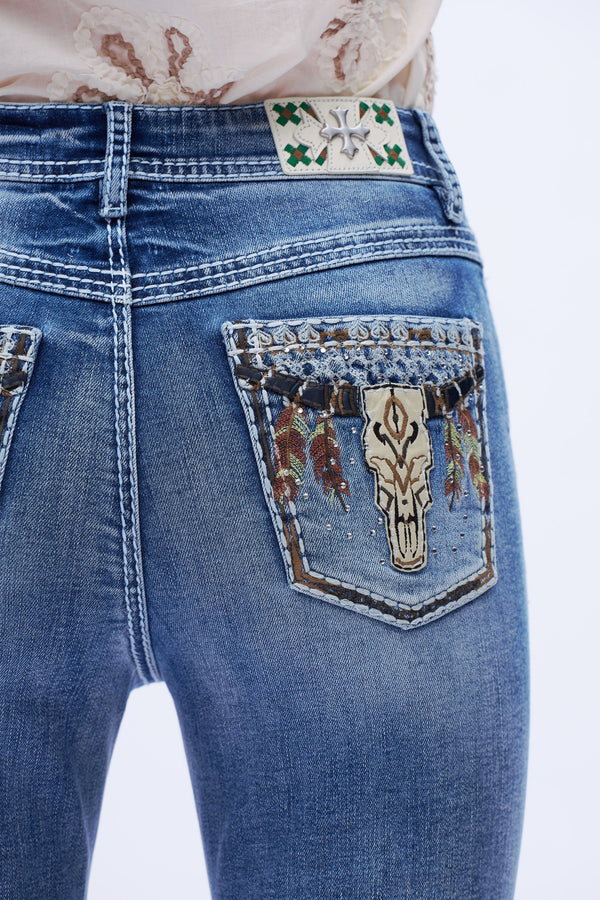Western-Chic Bootcut Jeans