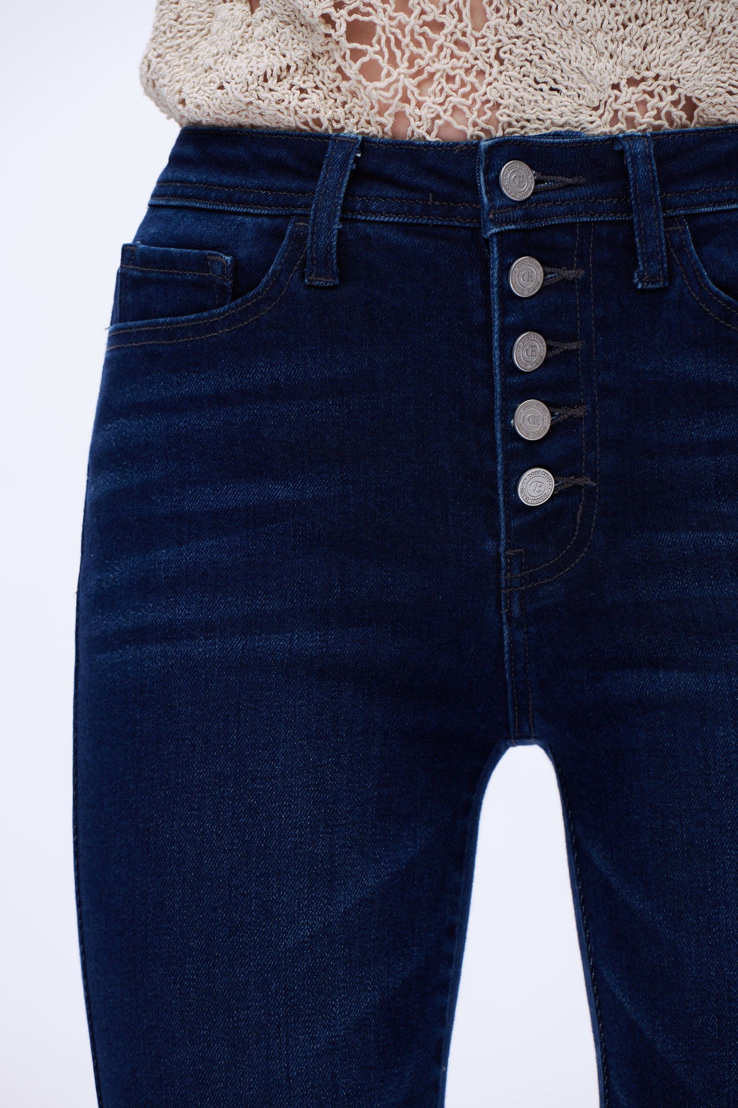 High Rise Skinny Dark Blue Denim Jeans DESM2001 Dark Blue