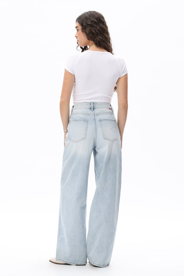 Breezy Rope-Tie Wide Leg Jeans