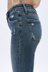 Retro-Luxe Slim Straight Jeans