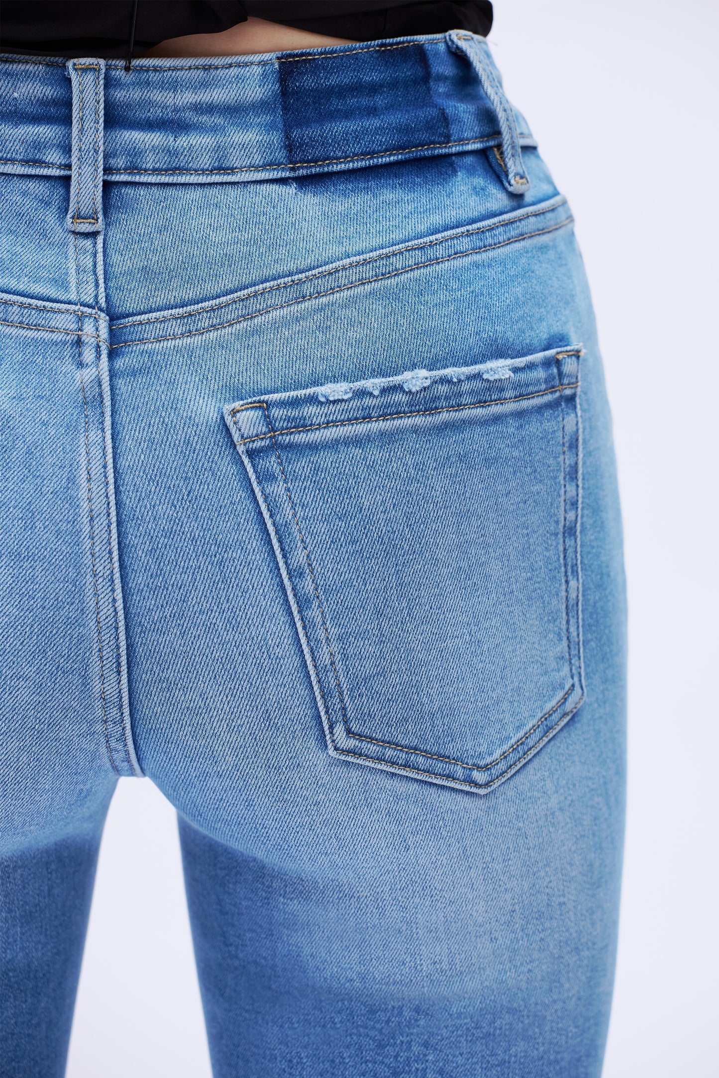 High Rise Loose Bootcut Denim Jeans DEF1011 Light Blue