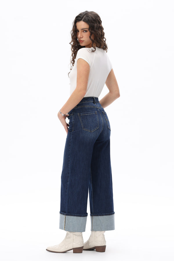 Tailored Wide Leg Jeans