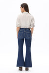 Iconic Two-Tone Flare Jeans