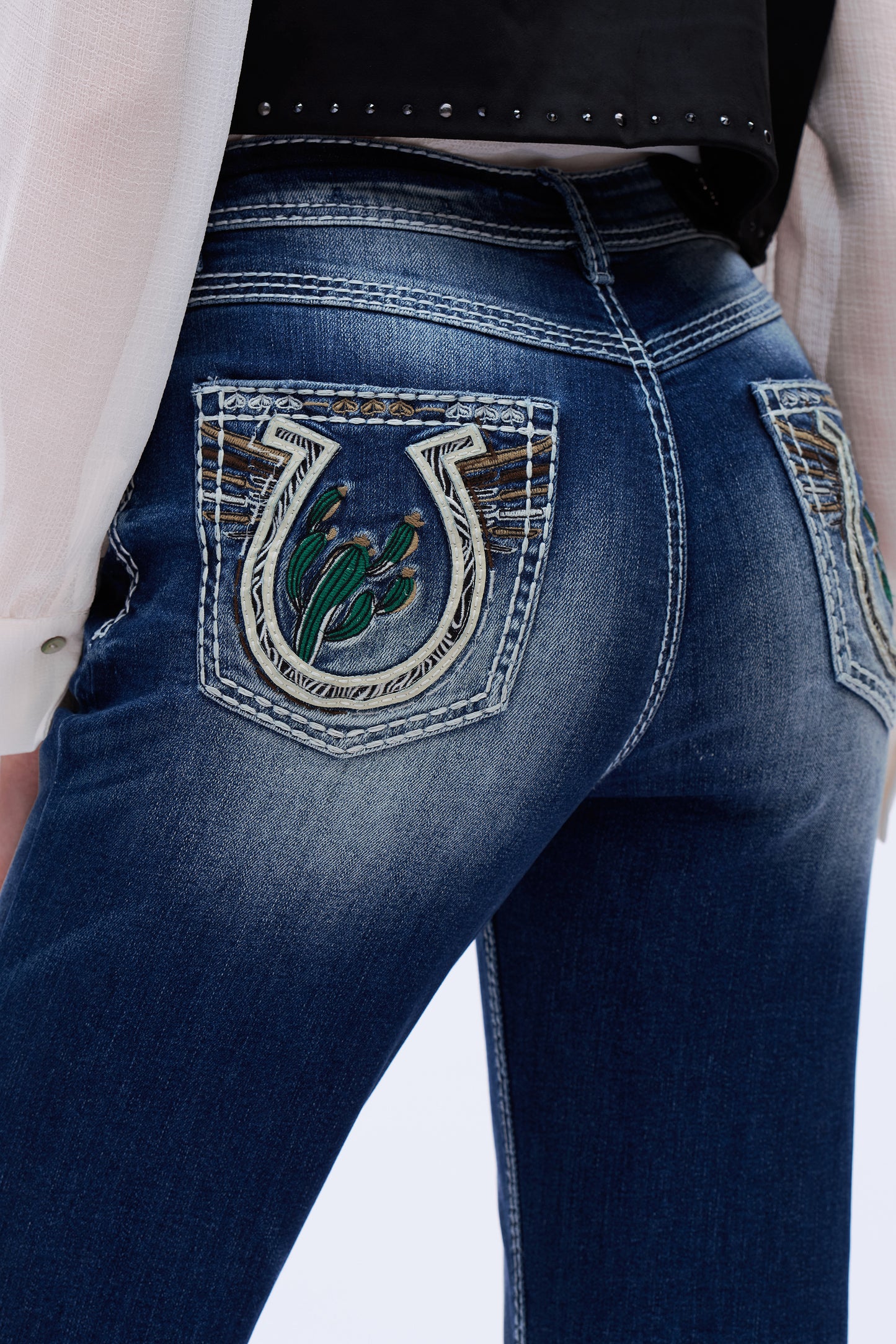 Western Spirit Embellished Embroidered Jeans