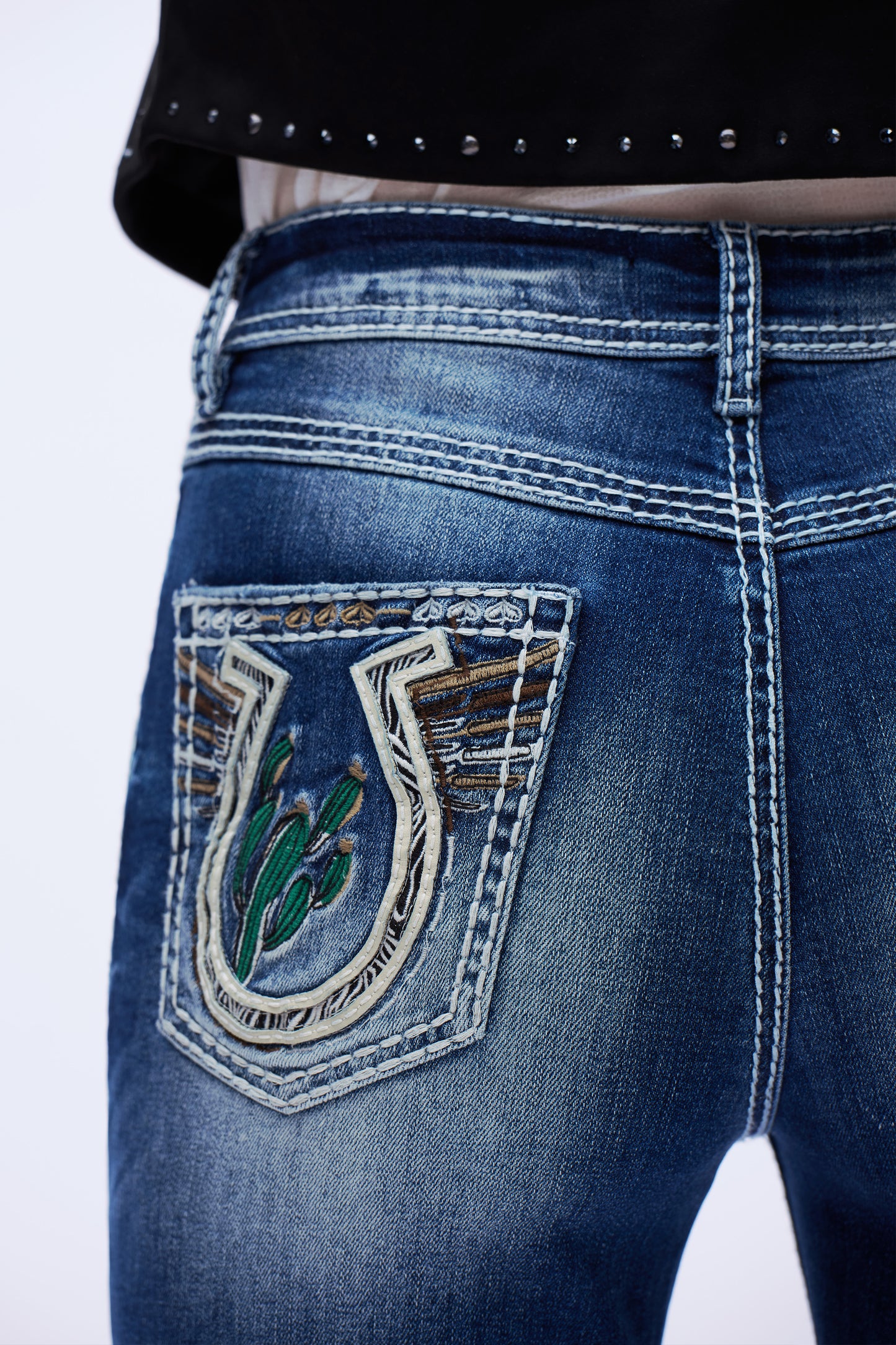 Western Spirit Embellished Embroidered Jeans