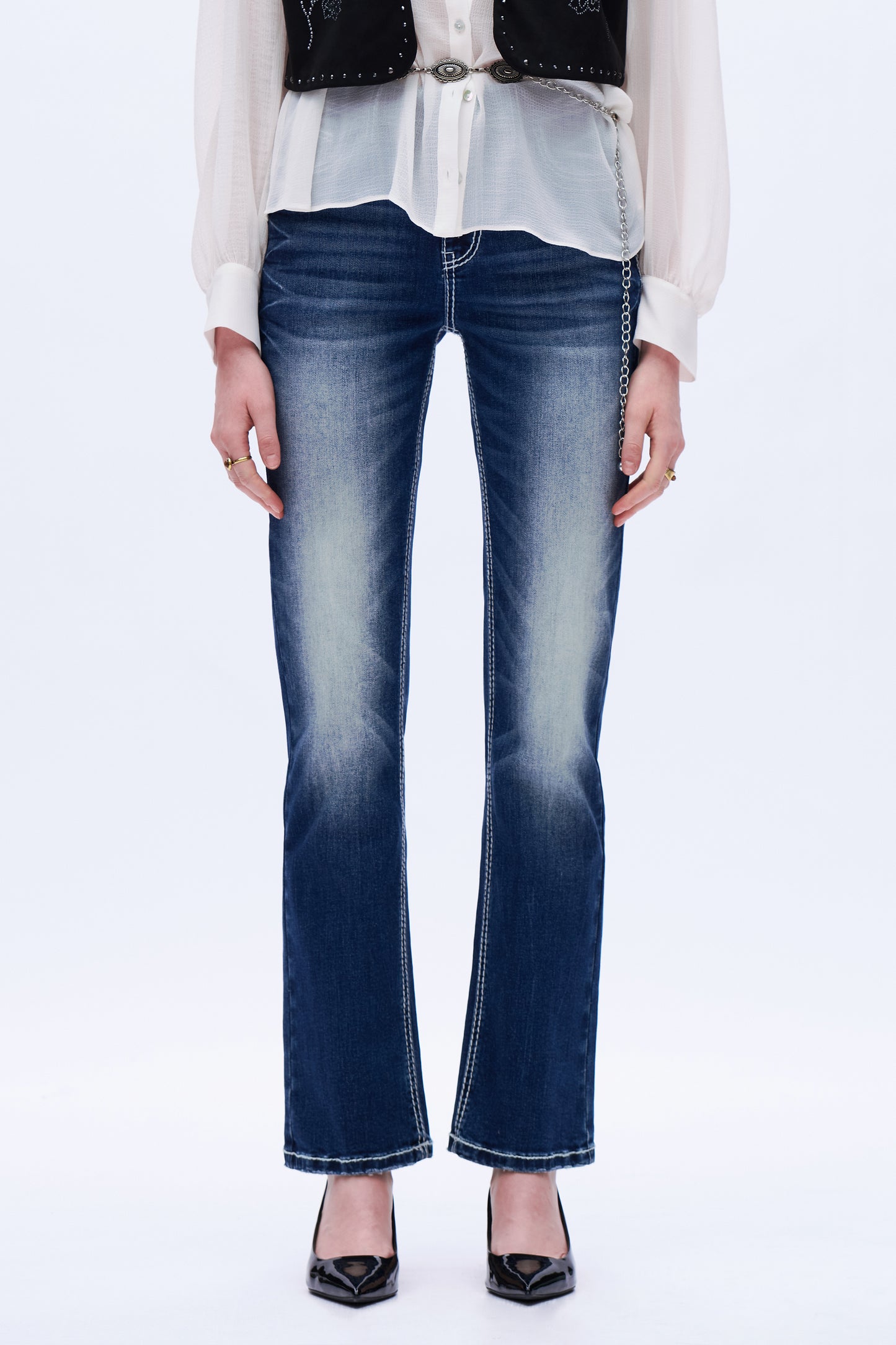 Western Spirit Embellished Embroidered Jeans