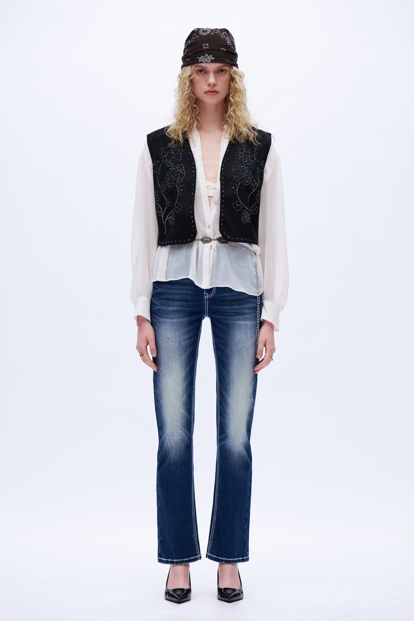 Western Spirit Embellished Embroidered Jeans