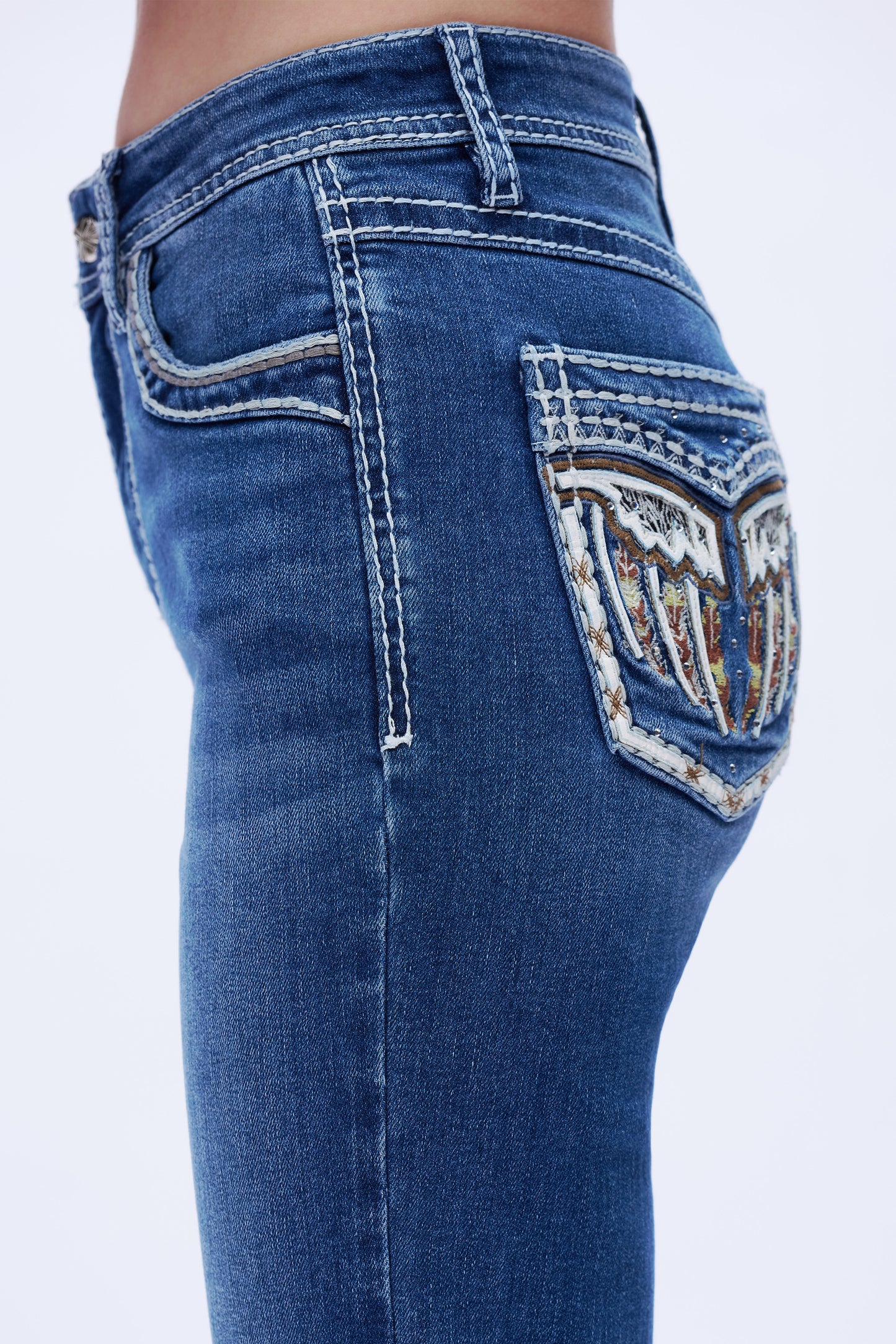 Western Spirit Embellished Embroidered Jeans