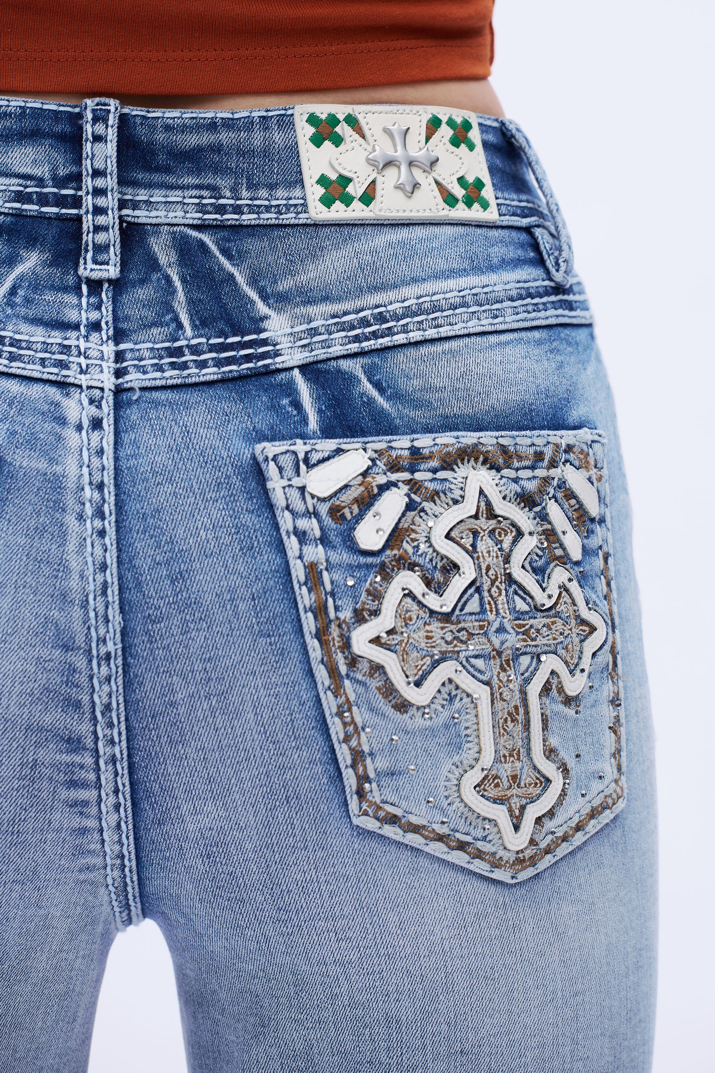 Western Spirit Embellished Embroidered Jeans