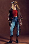 Western-Inspired Straight Jeans